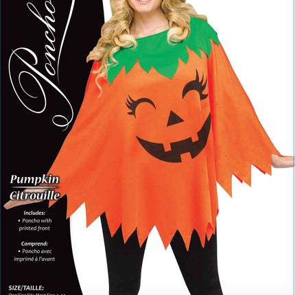 Classic Spooky Ponchos- pumpkin, package