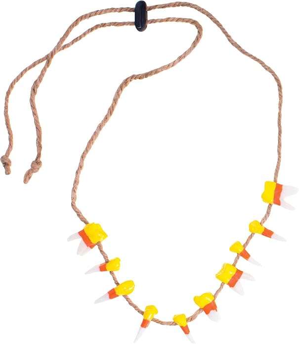 Candy Corn Teeth Necklace ~