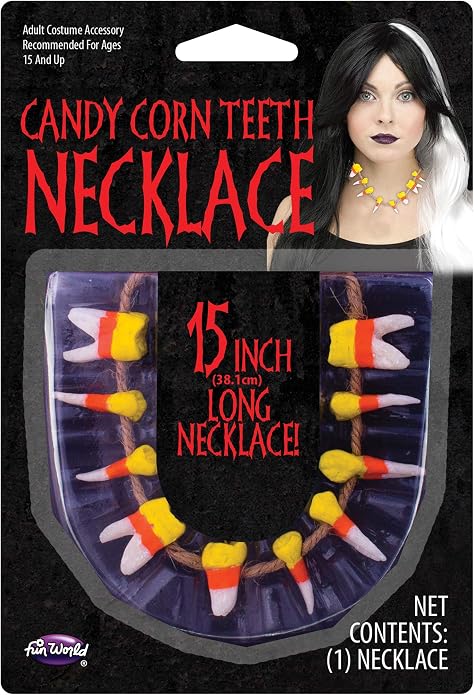 Candy Corn Teeth Necklace ~