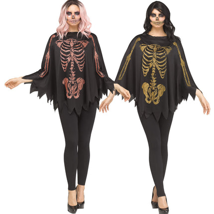 Glitter Skeleton Ponchos
