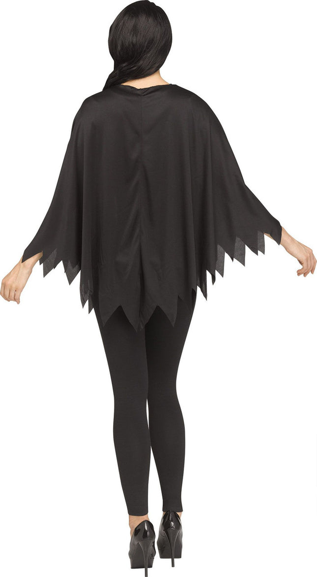 Glitter Skeleton Ponchos- gold back view