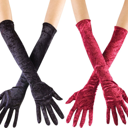 Long Velvet Gloves