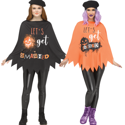 Adult Pumpkin Ponchos