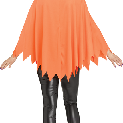 Adult Pumpkin Ponchos- orange back view