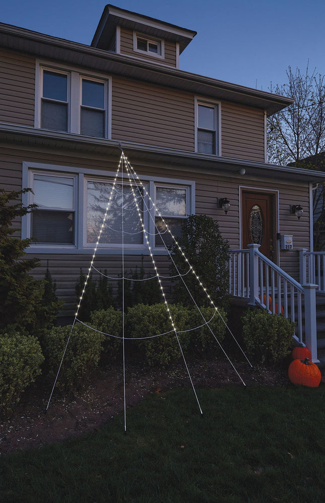 Super Light Up Yard Web- on house