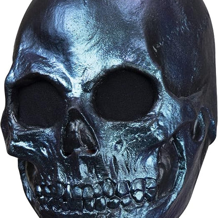 Metallic Blue Skull Mask