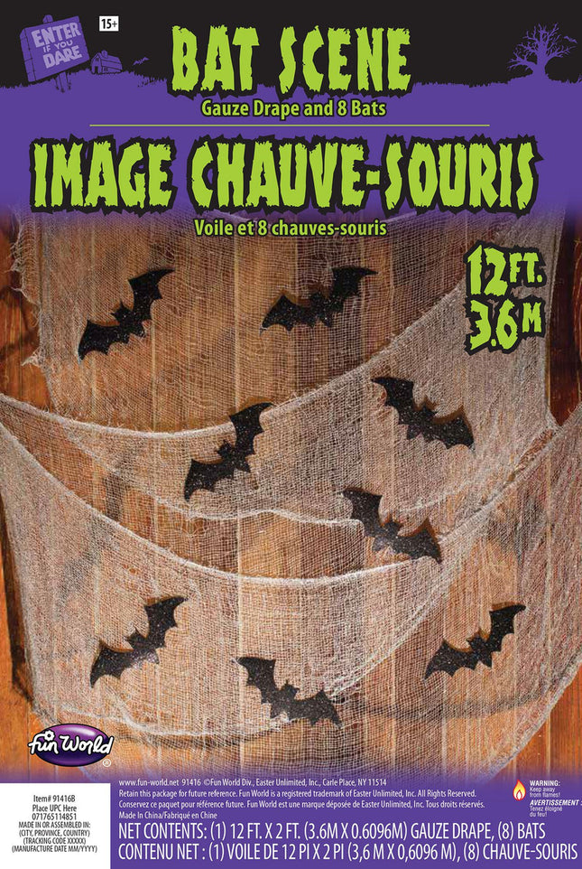 Creepy Drapes- bats packaging