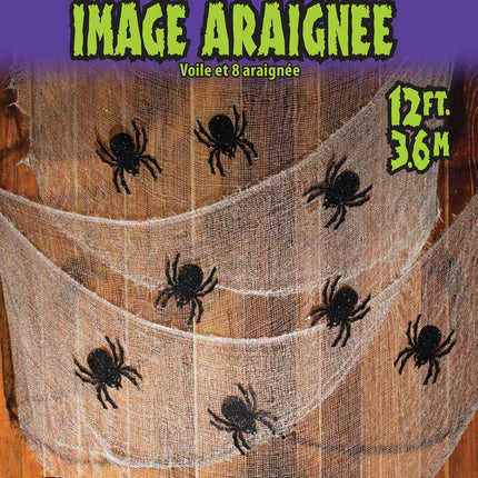 Creepy Drapes- spiders packaging