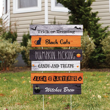 Halloween Greeting Signs- friendly, in yard