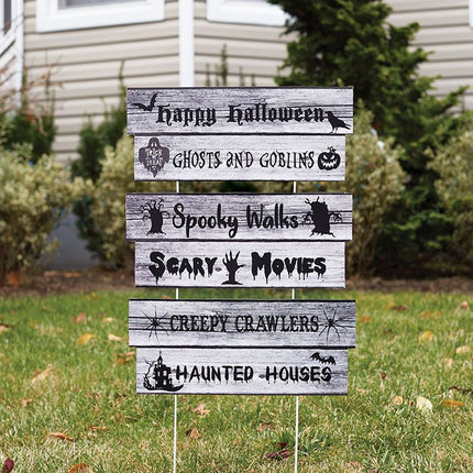 Halloween Greeting Signs- spooky, in yard