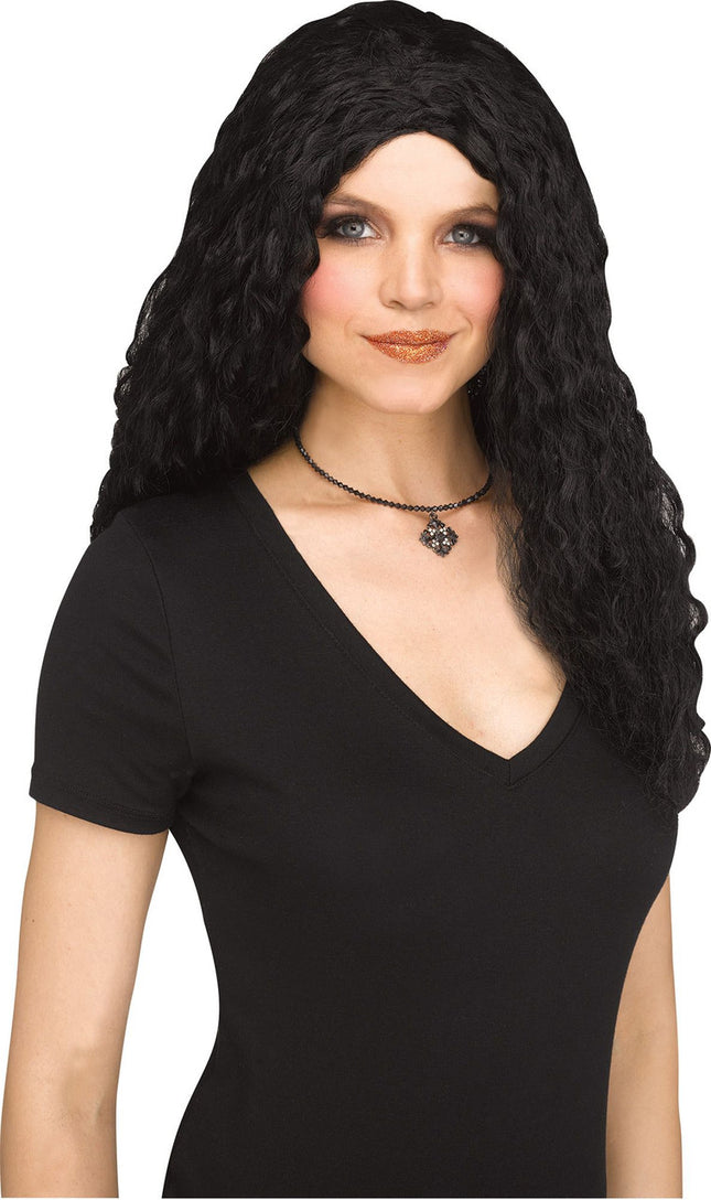 Crimped Sorceress Wigs- black