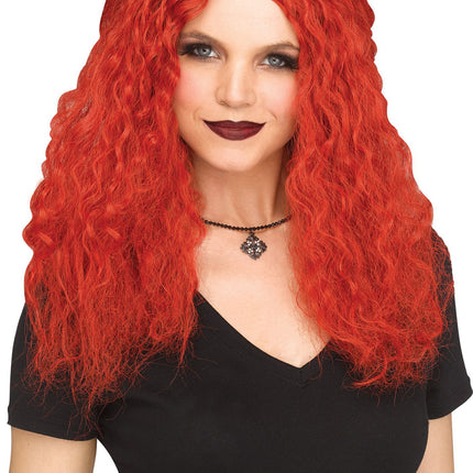 Crimped Sorceress Wigs- red