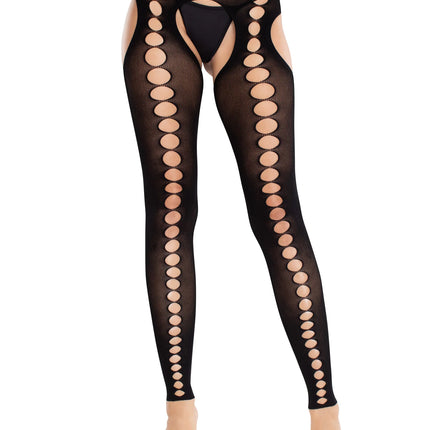 Black Footless Suspender Hose