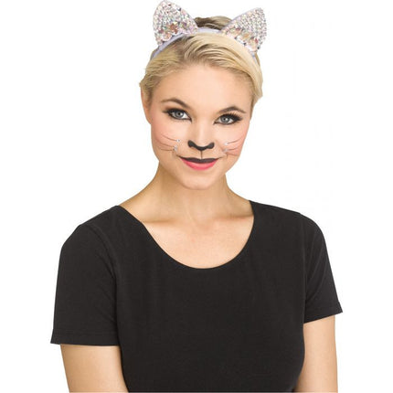 Jeweled Cat Ears- grey