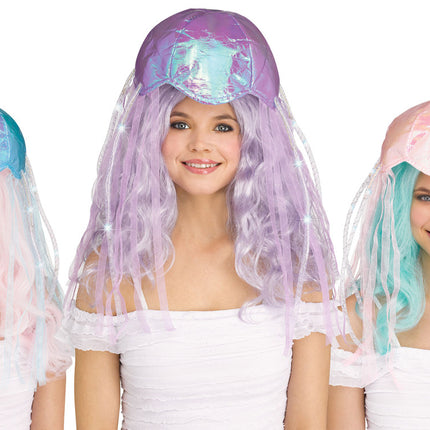 Light Up Jellyfish Hats- worn by models