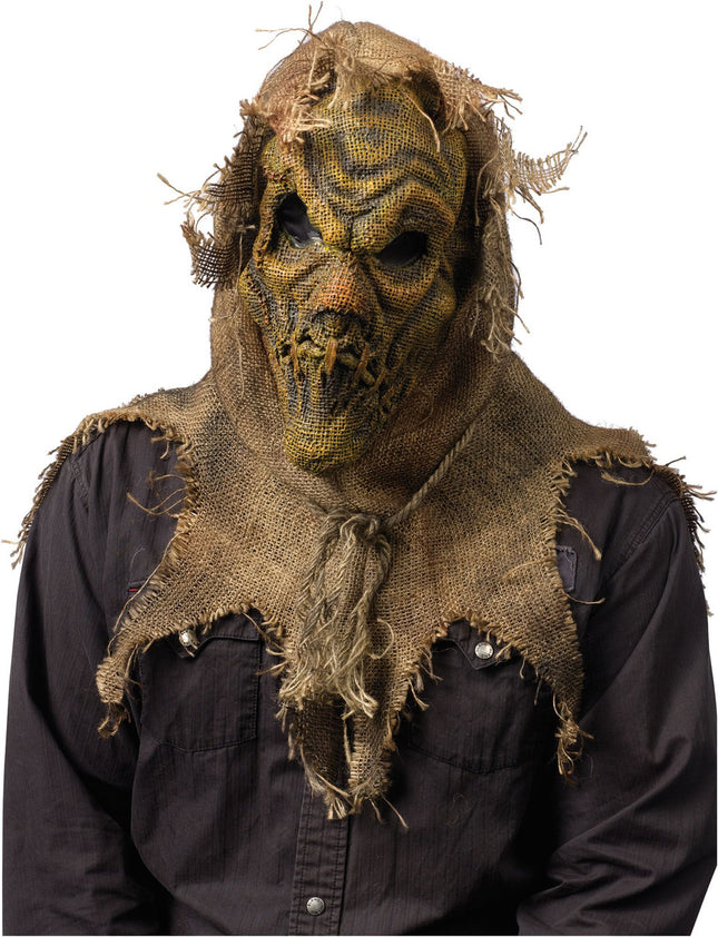 Burlap scarecrow mask