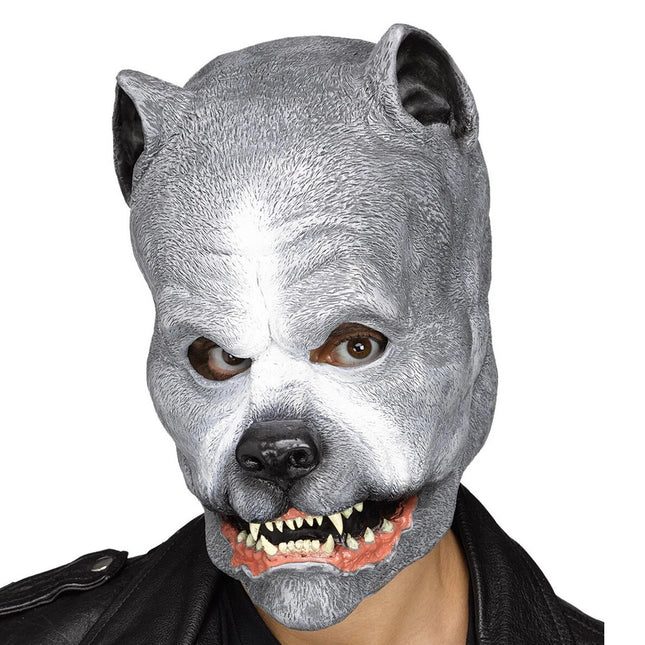 Gray Pit Bull Mask ~