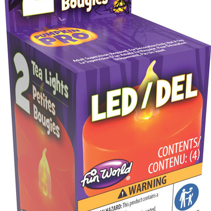 Led Tea Lights (Set Of 2)- in box