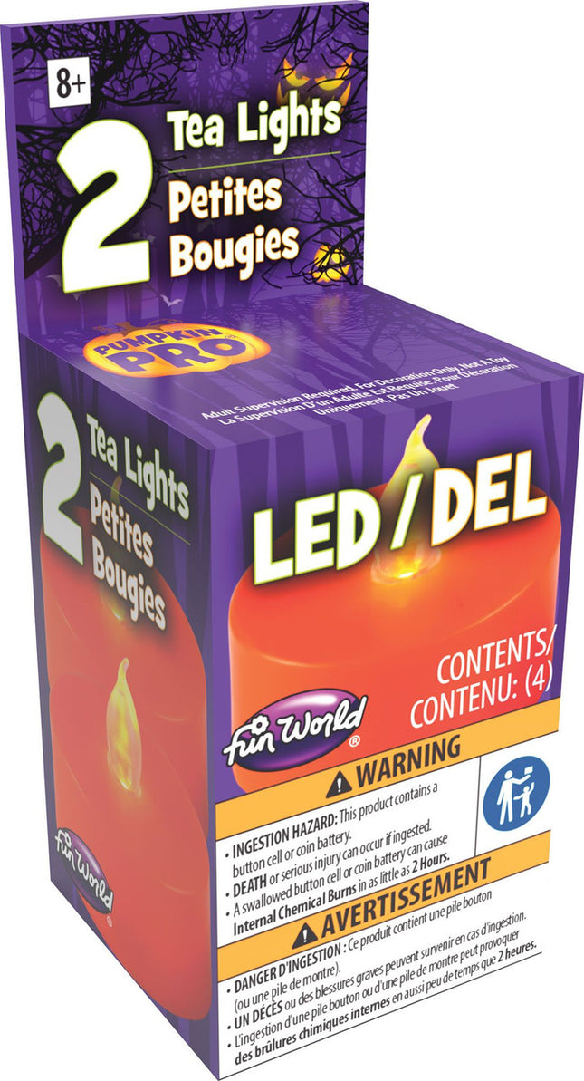 Led Tea Lights (Set Of 2)- in box