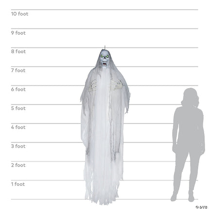 95" Talking Ghostly Grim Reaper- size comparison