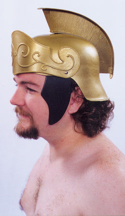 ROMAN HELMET GOLD W GOLD CREST