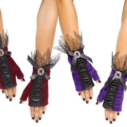 Velour Coffin Glovelets