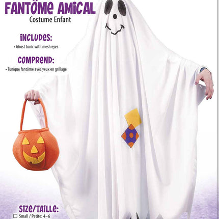 Friendly Ghost Child Costume- packaging