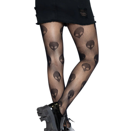 Alien Black Net Tights