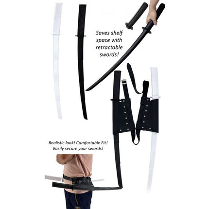 Dual Retractable Katana & Holster Kit