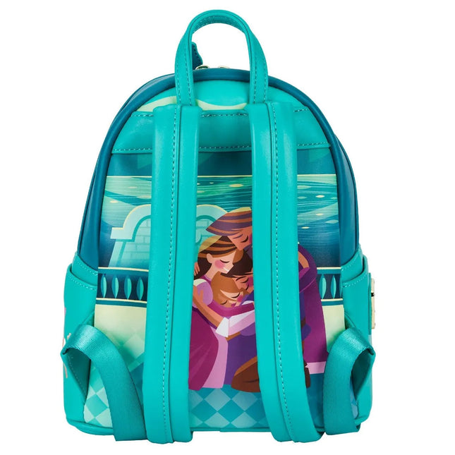 Tangled Rapunzel Castle Glow In The Dark Mini Backpack- back view