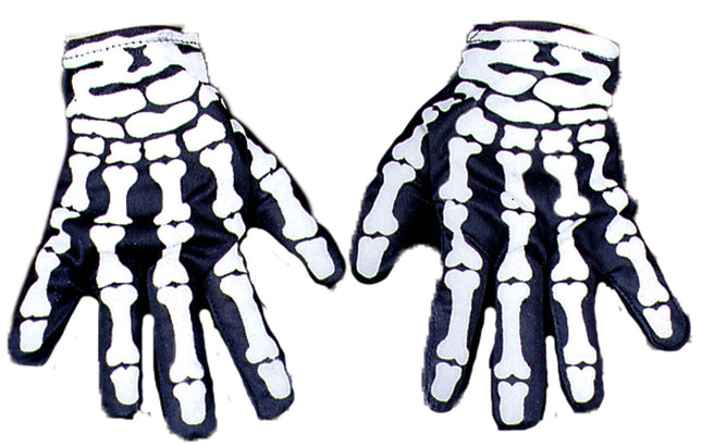Adult Skelton Print nylon gloves