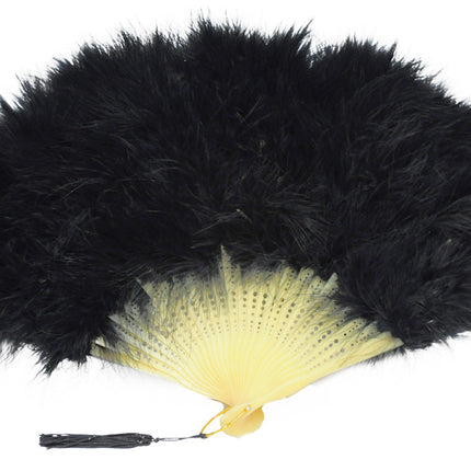 FAN MARABOU FEATHER BLACK