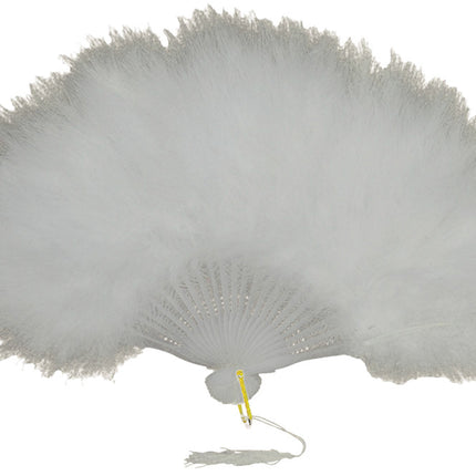 FAN MARABOU FEATHER WHITE