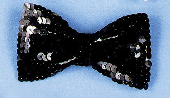 BOW TIE SEQUIN BLACK