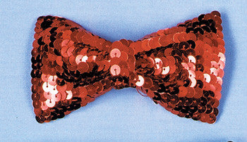BOW TIE SEQUIN RED