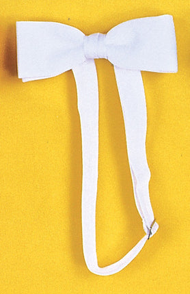 BOW TIE SATIN BAND WHITE