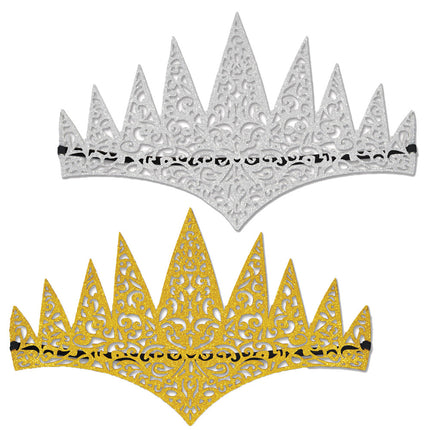 GLITTERED TIARAS