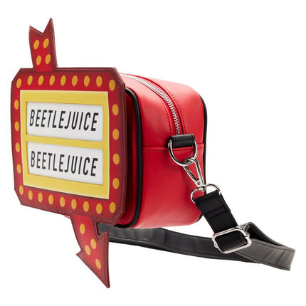 Beetlejuice Graveyard Sign Glow In The Dark Crossbody Bag- side view