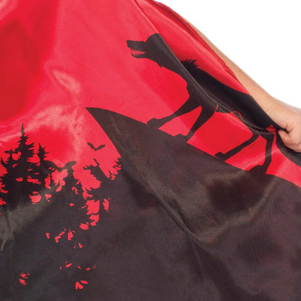 Girl's Storybook Red Riding Hood Costume- skirt, up close