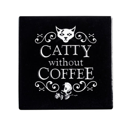Catty Without Coffee Coaster- top view