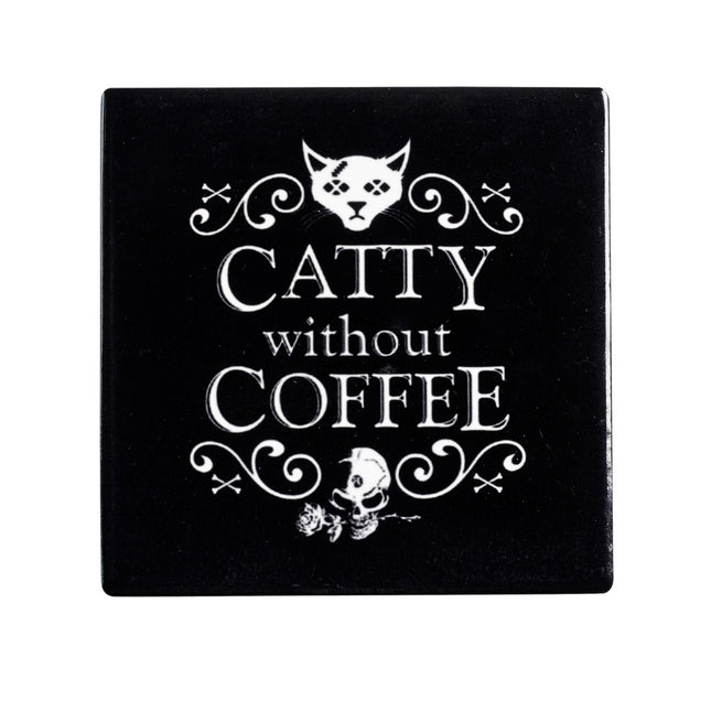 Catty Without Coffee Coaster- top view