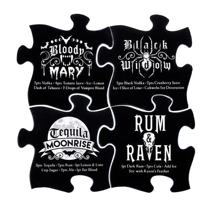 Spooky Cocktail Coaster Set