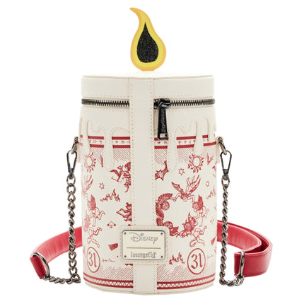 Hocus Pocus Black Flame Candle Glow In The Dark Crossbody Bag- back view