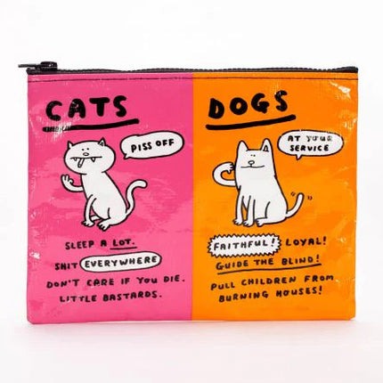 Cats & Dogs Zipper Pouch- front view