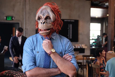 Super Action Orangutan Mask- posed 2
