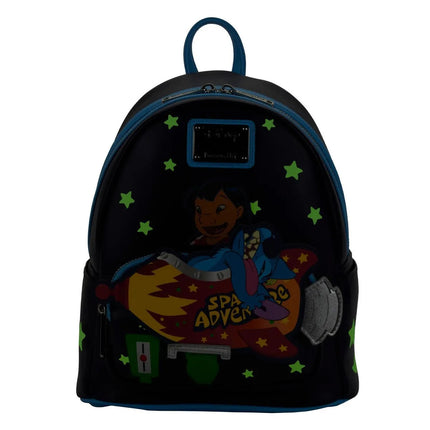 Lilo And Stitch Space Adventure Glow In The Dark Mini Backpack- glowing front view