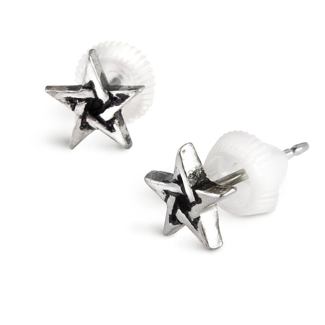 Pentagram Earrings- angled view