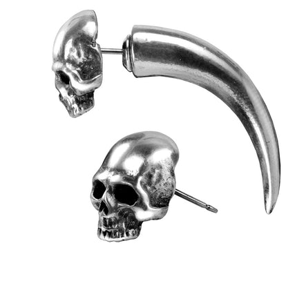 Tomb Skull Horn Earring