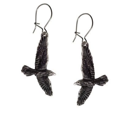 Black Raven Earrings