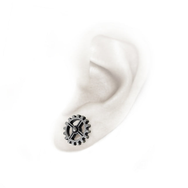 Industrilobe Earrings- on mannequin